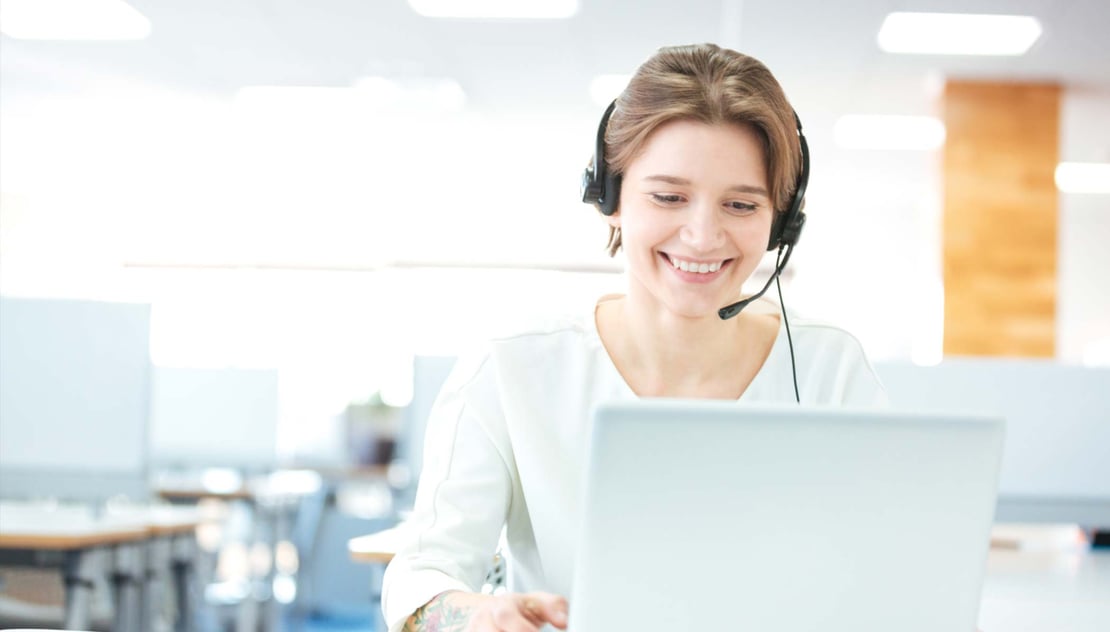 Customer Service Professional answering user requests with the help of CSM portal